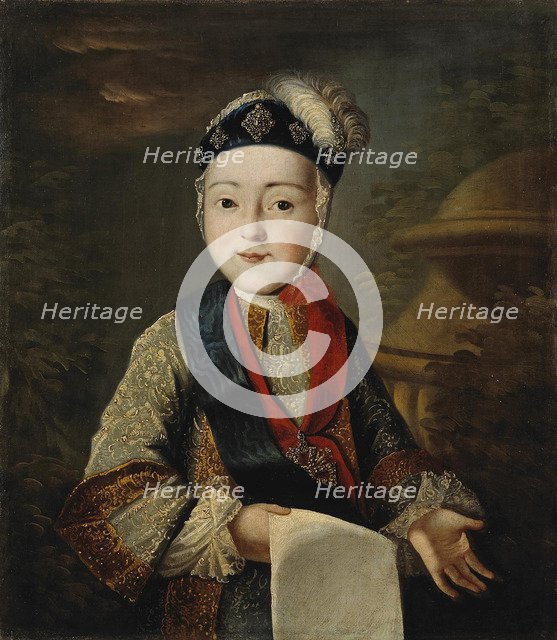 Portrait of Grand Duke Peter III. (1728-1762) as Child, 18th century. Artist: Anonymous  