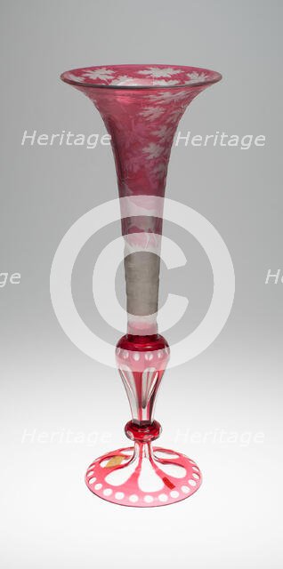 Vase, Bohemia, c. 1850. Creator: Bohemia Glass.