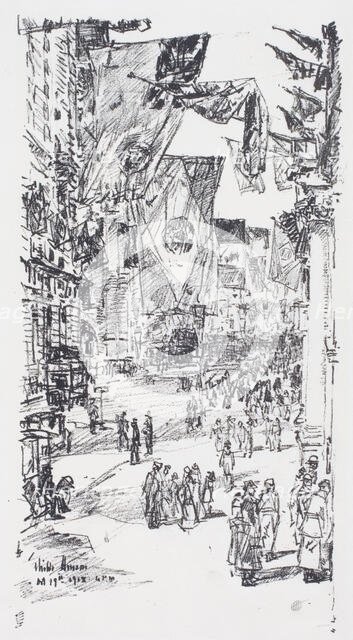 Avenue of the Allies. City Street (5th Ave.), 1918. Creator: Frederick Childe Hassam.