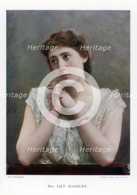 Lily Hanbury, English stage actress, 1901.Artist: W&D Downey