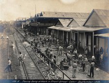 Colón, Panama: workers paving a street, 1906. Creator: Unknown.