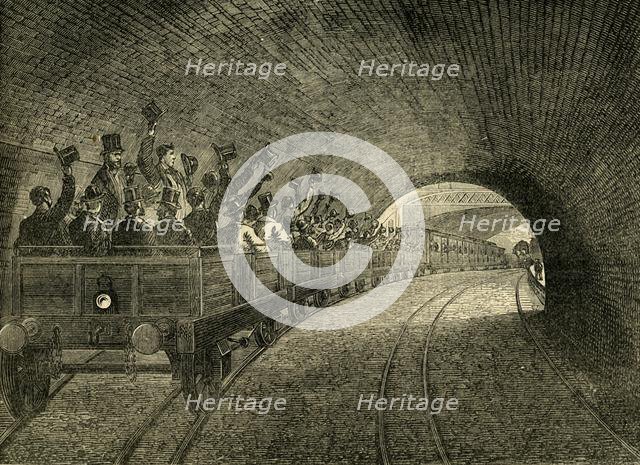 'Trial Trip on the Underground Railway, 1863', (c1876). Creator: Unknown.