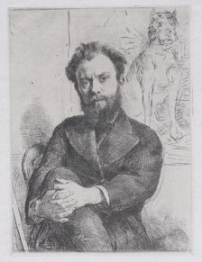 Portrait of Comte Lepic, 1876. Creator: Marcellin-Gilbert Desboutin.