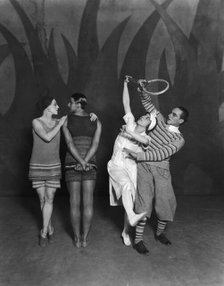The first UK performance of Le Train Bleu at the London Coliseum Theatre, 1924. Creator: Sasha, (Alexander Stewart) (1892-1953).