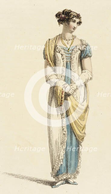 Fashion Plate (Full Dress), 1813. Creator: Rudolph Ackermann.