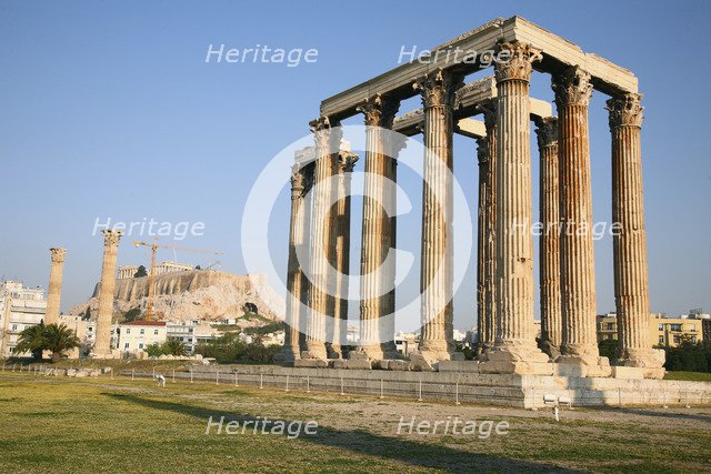 The Temple of Zeus Olympios, Athens, Greece. Artist: Samuel Magal