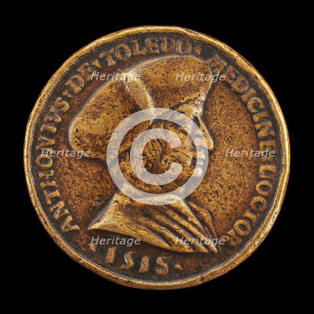 Antonio Gonzalo de Toledo, c. 1480/1483-1524, Physician at Lyon [obverse], 1518. Creator: Medallist of 1518.