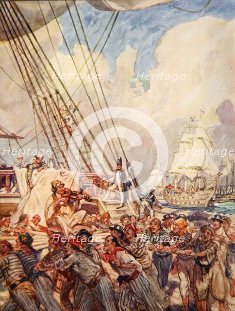 The Old Superb, illustration from 'Drake's Drum and Other Songs of the Sea', 1905. 