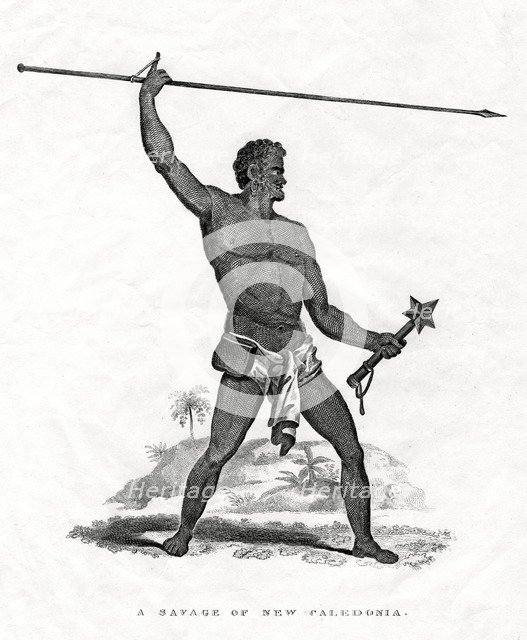 'A Savage of New Caledonia', southwest Pacific, 19th century. Artist: Unknown