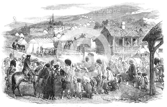 The Inhabitants leaving Balaclava, by Order of Lord Raglan, 1854. Creator: Unknown.