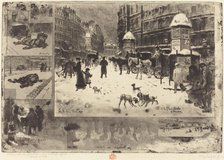 L'Hiver à Paris (Winter in Paris), 1879. Creator: Felix Hilaire Buhot.