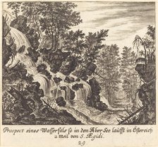 View of a Waterfall, Austria, 1681. Creator: Melchior Küsel.