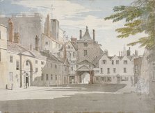Scotland Yard with part of the Banqueting House, Whitehall, Westminster, London, c1776. Artist: Paul Sandby