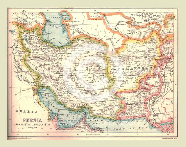 Map of Persia, 1902.  Creator: Unknown.