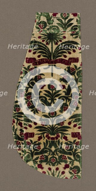 Portion of a Chasuble, Italy, 1450/1500. Creator: Unknown.