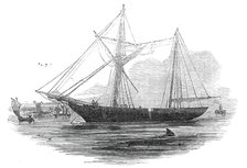 The schooner "Echo", St. Katherine's Docks, 1845. Creator: Ebenezer Landells.