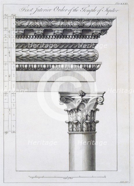 Order of the Portico to the Vestibulum in the Peristylium, pub. 1764. Creator: Robert Adam (1728-92).
