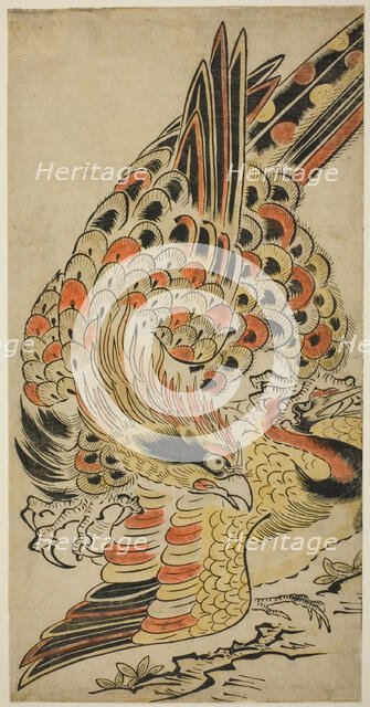 A Hawk Capturing a Crane in Flight, c. 1715. Creator: Torii Kiyomasu I.