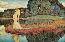 Landscape with a bathing woman, c1910. Creator: Riemerschmid, Rudolf (1873-1953)