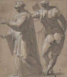 Two Standing Male Figures, 1501-47. Creator: Perino del Vaga.