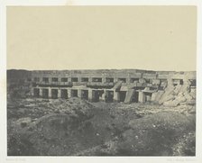 Palais de Karnak, Appartements Privés du Palais, Promenoir de Tôthmès III; Thèbes, 1849/51. Creator: Maxime du Camp.