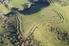 Large univallate Iron Age hillfort at Beacon Hill, Hampshire, 2017. Creator: Damian Grady.