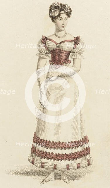 Fashion Plate (Parisian Ball Dress), 1821. Creator: John Bell.