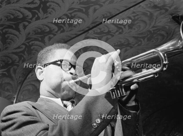 Portrait of Dizzy Gillespie, New York, N.Y., ca. May 1947. Creator: William Paul Gottlieb.