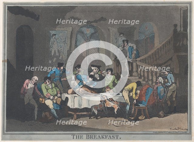 The Breakfast, February 1, 1789., February 1, 1789. Creator: Thomas Rowlandson.