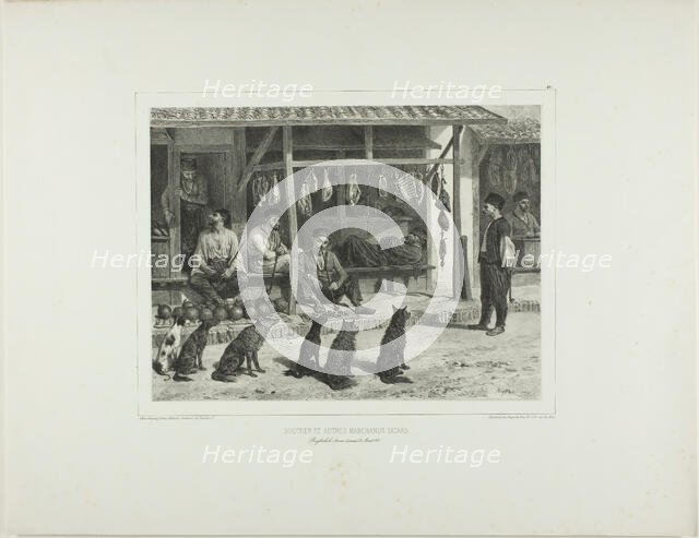 The Butcher and Other Tartar Merchants, 1841. Creator: Auguste Raffet.