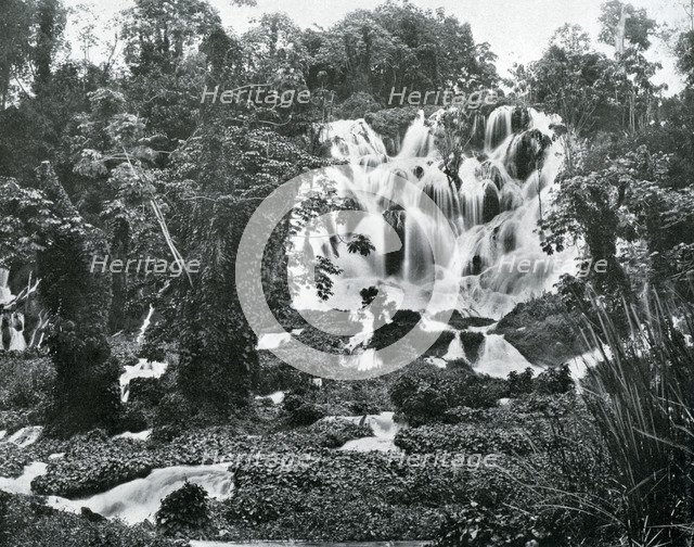 Roaring River Falls, Jamaica, c1905.Artist: Adolphe Duperly & Son