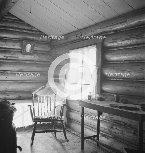 Interior of two room house belonging to FSA borrower, Boundary County, Idaho, 1939. Creator: Dorothea Lange.