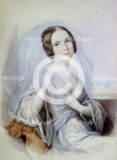 'Portrait of the singer Henriette Gertrude Sontag', 19th century. Artist: Johann Nepomuk Ender