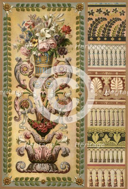 Gobelins tapestry and lacework, France and Germany, early 19th century, (1898). Creator: Unknown.