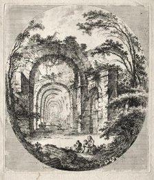 Ancient Ruins, 1756. Creator: Jean-Claude-Richard de Saint-Non (French, 1727-1791).