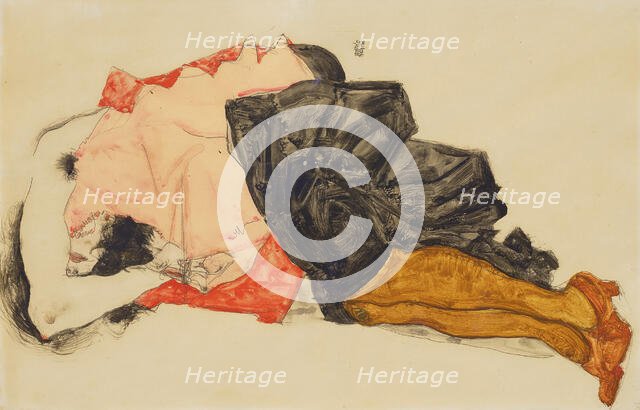 Woman Hiding Her Face, 1912. Creator: Schiele, Egon (1890-1918).