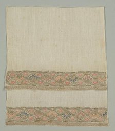 Embroidered Towel, 19th century. Creator: Unknown.