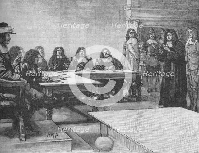 Titus Oates before the Privy Council, 1678 (1905). Artist: Unknown.