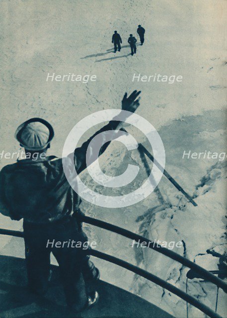 'Ice Bridge in U.S.A.', 1936. Artist: Unknown.