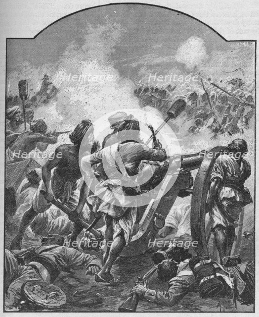 Turned Them Round And Poured Grape and Chain-Shot Into The Rear Of The Victorious British, 1902. Artist: AP.