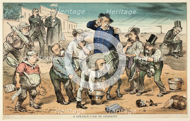 A Strange Case of Epizooty, from Puck, n.d. Creator: Joseph Keppler.