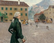 The Young Mozart in Salzburg . Creator: Nowak, Otto Robert (1874-1945).