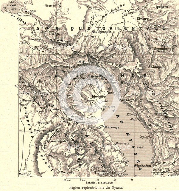 ''Region septentrionale du Nyassa; Afrique Australe', 1914. Creator: Unknown.