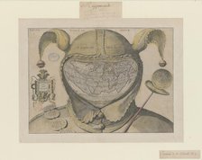 O caput elleboro dignum (Fool's Cap Map of the World), c1590. Creator: Gourmont, Jean de, (after) (1506-1551).
