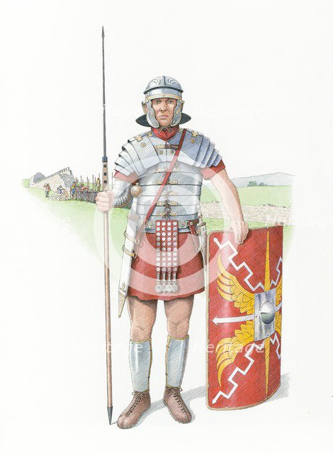Roman legionary soldier, c120 (2014). Artist: Nick Hardcastle.