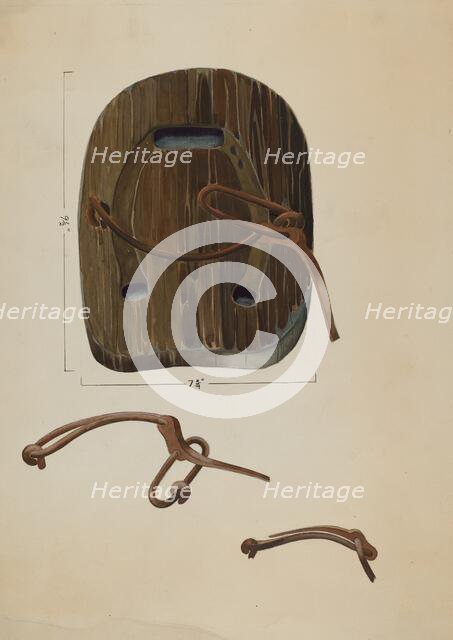 Bog Shoe for Horse, c. 1936. Creator: James Vail.