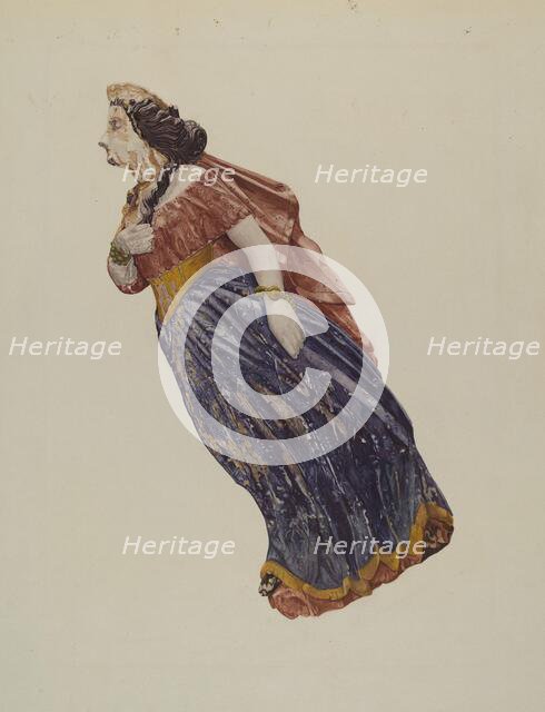 Figurehead: "Marie-Antoinette", 1935/1942. Creator: Mildred E Bent.