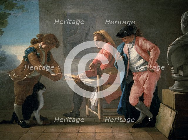 The painter studio', oil on canvas.