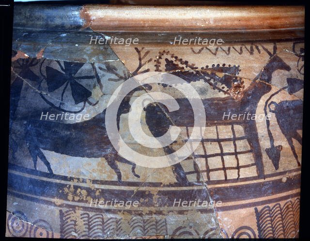 Detail of a vase from the Tossal de San Miguel, Lliria (Valencia). Creator: Unknown.