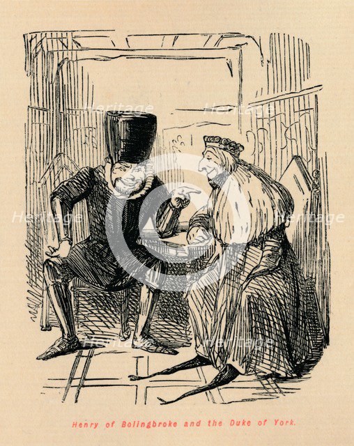 'Henry of Bolingbroke and the Duke of York', c1860, (c1860). Artist: John Leech.